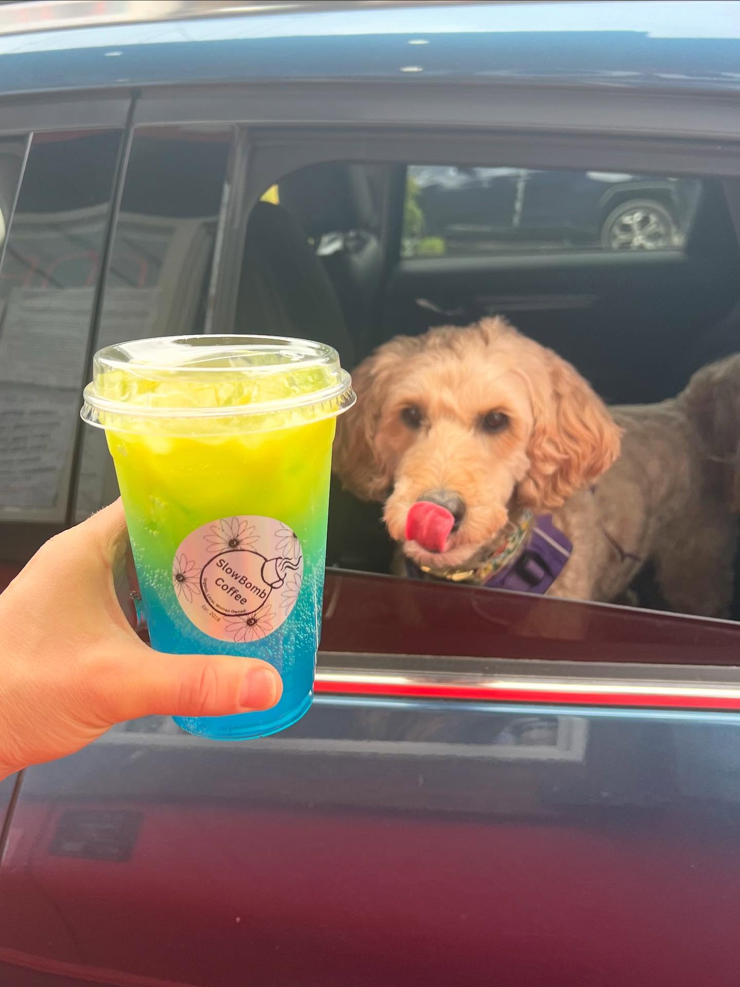 Signature Bomb in the Dark coffee drink with layered espresso
